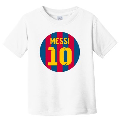 Messi Number 10 Retired Soccer Jersey Toddler T-Shirt