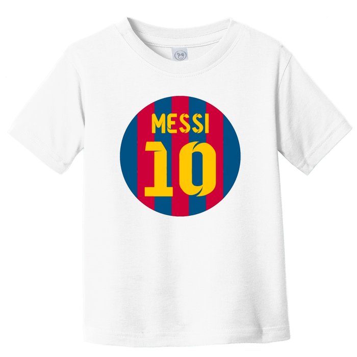 Messi Number 10 Retired Soccer Jersey Toddler T-Shirt