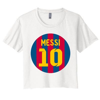 Messi Number 10 Retired Soccer Jersey Crop Top