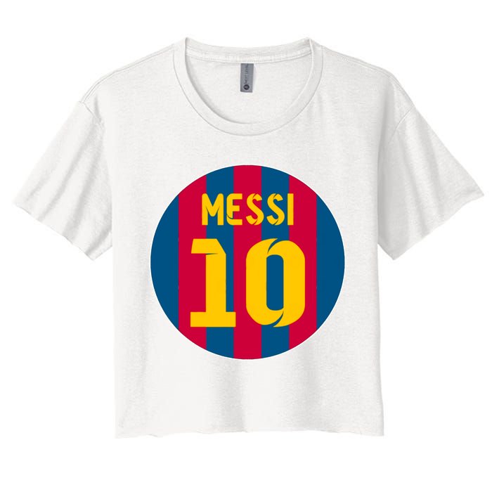Messi Number 10 Retired Soccer Jersey Crop Top