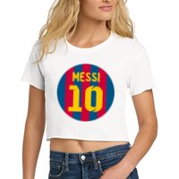 Messi Number 10 Retired Soccer Jersey Crop Top