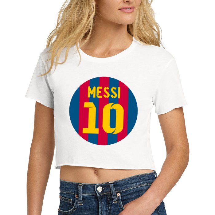 Messi Number 10 Retired Soccer Jersey Crop Top