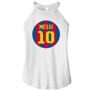 Messi Number 10 Retired Soccer Jersey Women's Perfect Tri Rocker Tank