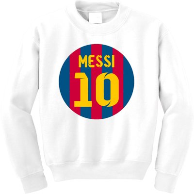 Messi Number 10 Retired Soccer Jersey Kids Sweatshirt