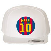 Messi Number 10 Retired Soccer Jersey Wool Snapback Cap