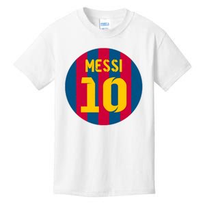 Messi Number 10 Retired Soccer Jersey Kids T-Shirt