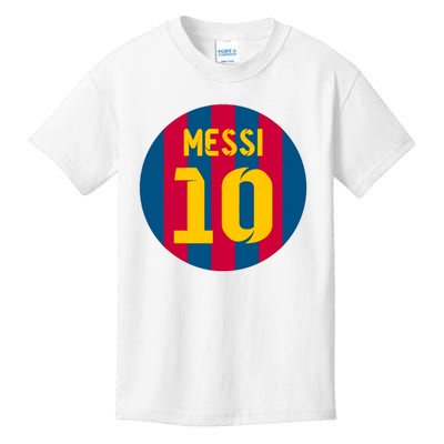 Messi Number 10 Retired Soccer Jersey Kids T-Shirt