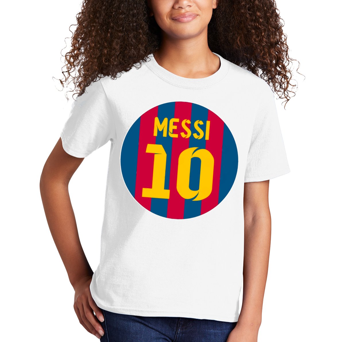 Messi Number 10 Retired Soccer Jersey Kids T-Shirt