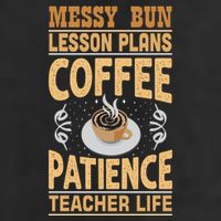 Messy Bun Lesson Plans Funny Teacher Cool Comfort Performance Bucket Hat
