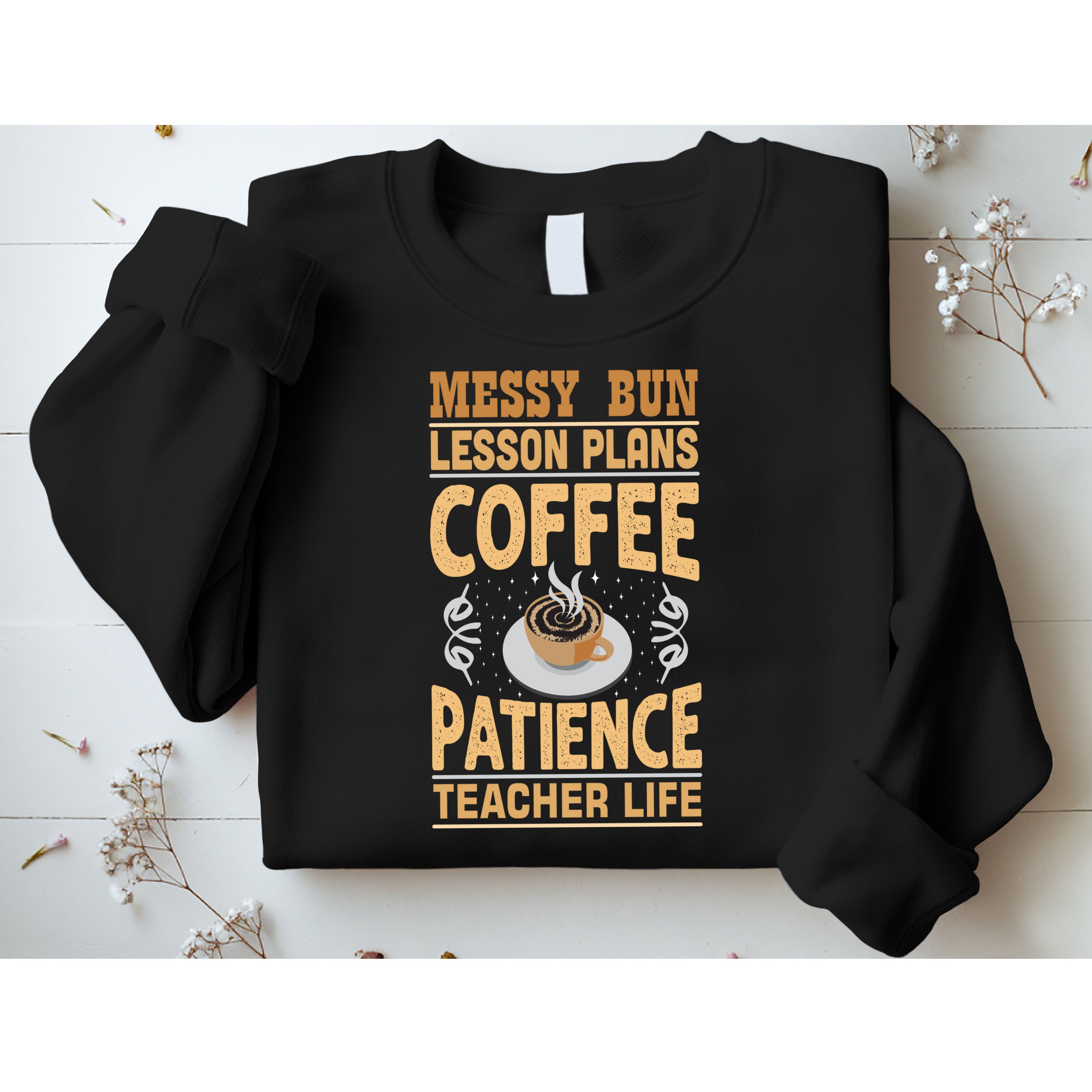 Messy Bun Lesson Plans Funny Teacher Sweatshirt