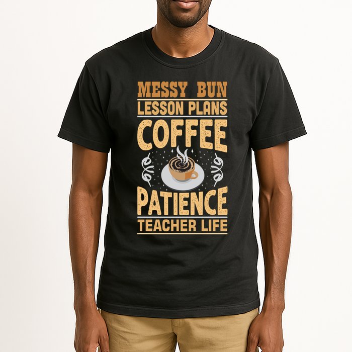 Messy Bun Lesson Plans Funny Teacher Tall T-Shirt