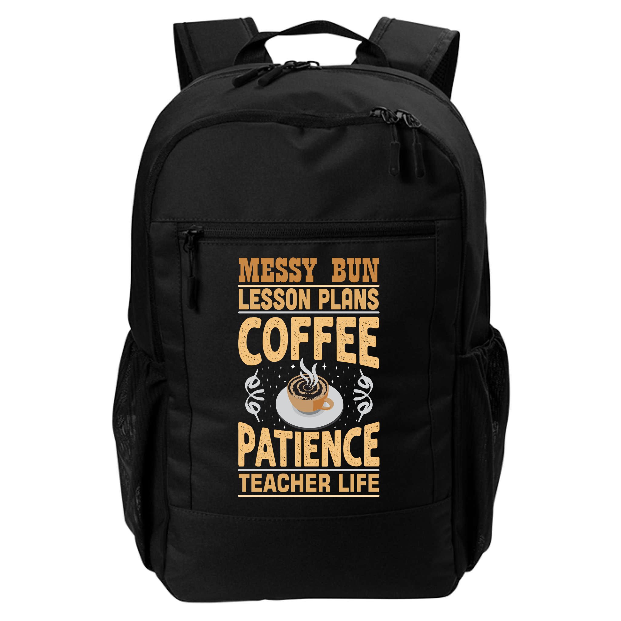 Messy Bun Lesson Plans Funny Teacher Backpack