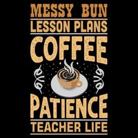 Messy Bun Lesson Plans Funny Teacher Drawstring Bag