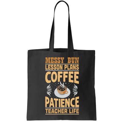 Messy Bun Lesson Plans Funny Teacher Bag