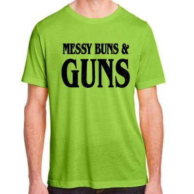 Messy Buns And Guns Adult ChromaSoft Performance T-Shirt