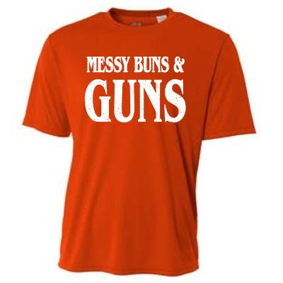 Messy Buns And Guns Cooling Performance Crew T-Shirt