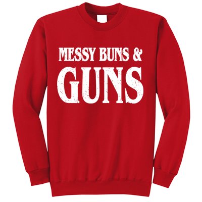 Messy Buns And Guns Sweatshirt