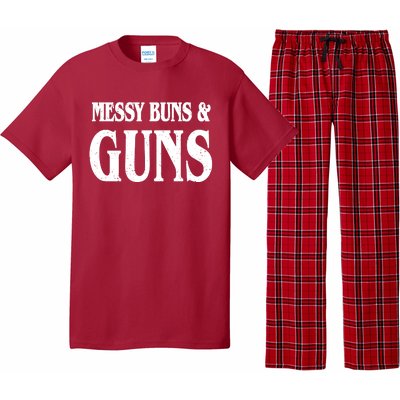 Messy Buns And Guns Pajama Set