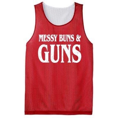 Messy Buns And Guns Mesh Reversible Basketball Jersey Tank