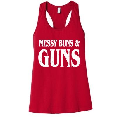 Messy Buns And Guns Womens Tank Top