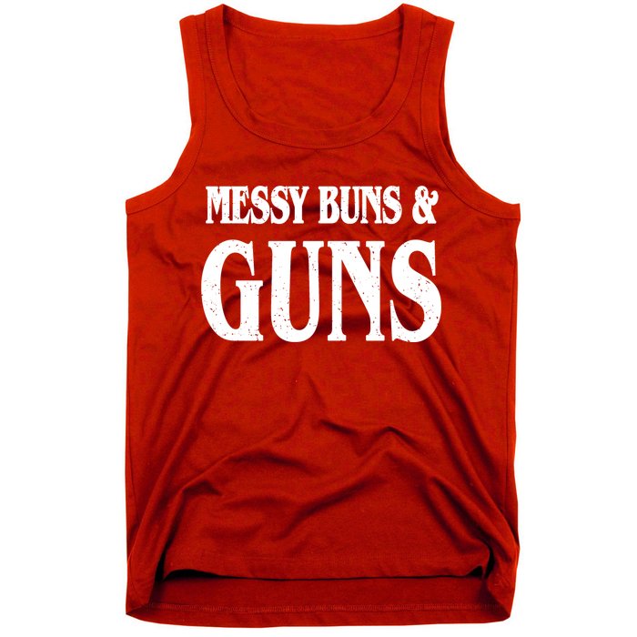 Messy Buns And Guns Tank Top