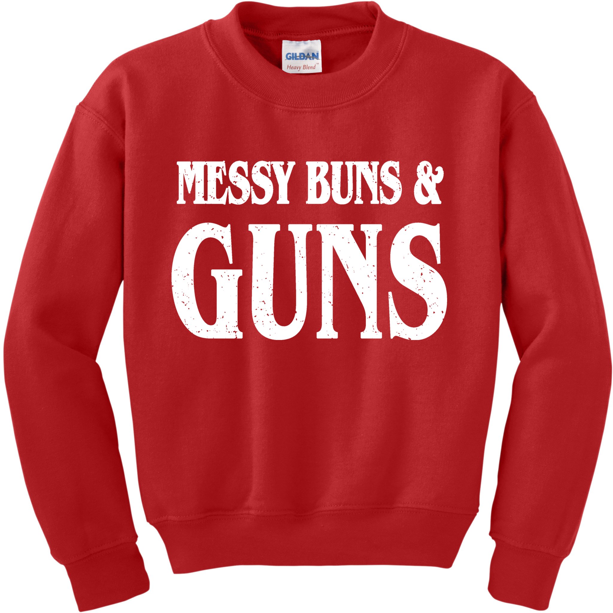 Messy Buns And Guns Kids Sweatshirt