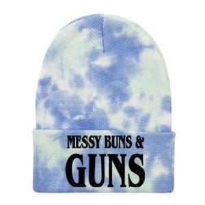 Messy Buns And Guns Tie Dye 12in Knit Beanie