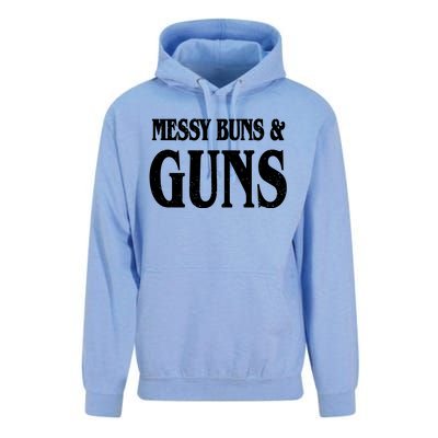 Messy Buns And Guns Unisex Surf Hoodie