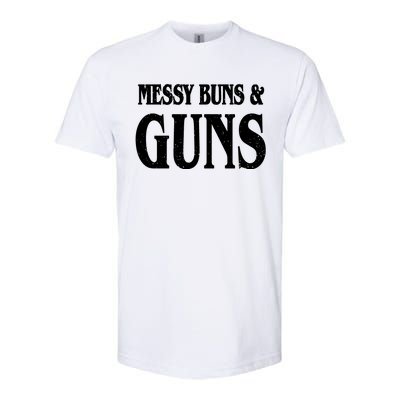 Messy Buns And Guns Softstyle CVC T-Shirt