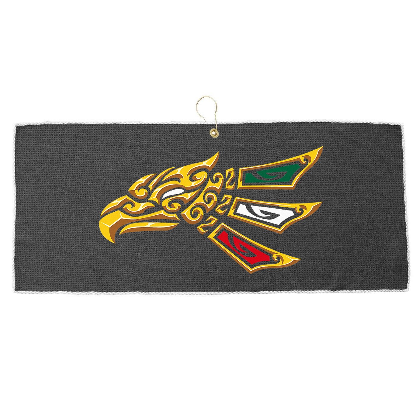Mexican Eagle Tribal Style Hecho En Mexico Large Microfiber Waffle Golf Towel