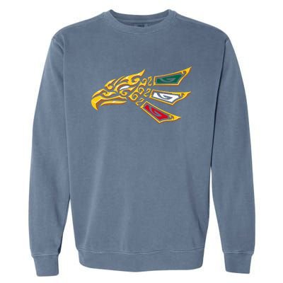 Mexican Eagle Tribal Style Hecho En Mexico Garment-Dyed Sweatshirt