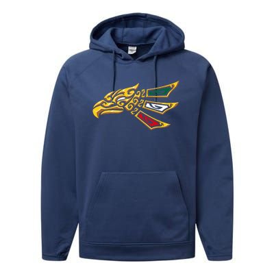 Mexican Eagle Tribal Style Hecho En Mexico Performance Fleece Hoodie