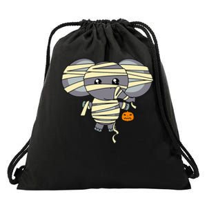 Mummy Elephant Trick Or Treating Costume Cute Halloween Gift Drawstring Bag