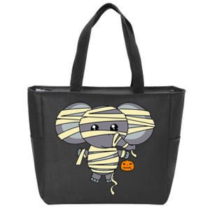 Mummy Elephant Trick Or Treating Costume Cute Halloween Gift Zip Tote Bag