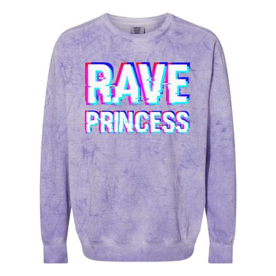 Music EDM Techno Rave Princess Colorblast Crewneck Sweatshirt