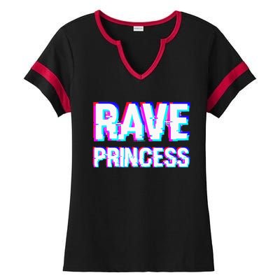 Music EDM Techno Rave Princess Ladies Halftime Notch Neck Tee