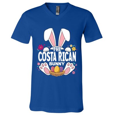 Matching Easter The Costa Rican Bunny Family Great Gift V-Neck T-Shirt