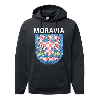 Moravian Emblem Tee Artisticlook Historical Moravia Performance Fleece Hoodie