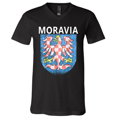 Moravian Emblem Tee Artisticlook Historical Moravia V-Neck T-Shirt