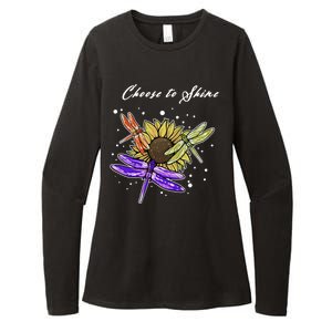 Metal Health Awareness Sunflower Dragonfly's Womens CVC Long Sleeve Shirt