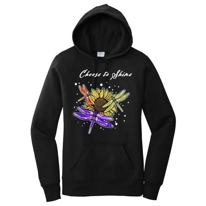 Metal Health Awareness Sunflower Dragonfly's Women's Pullover Hoodie