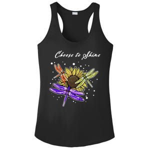 Metal Health Awareness Sunflower Dragonfly's Ladies PosiCharge Competitor Racerback Tank