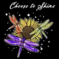 Metal Health Awareness Sunflower Dragonfly's Baby Bodysuit