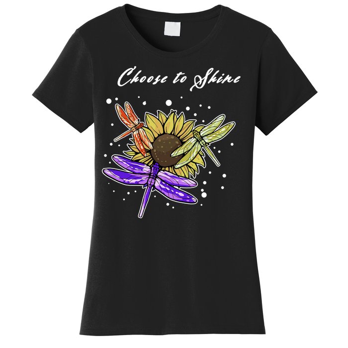 Metal Health Awareness Sunflower Dragonfly's Women's T-Shirt