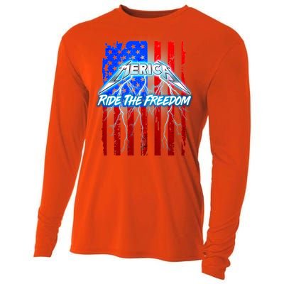 Metal Merica Ride The Freedom Cooling Performance Long Sleeve Crew