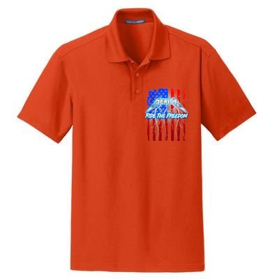 Metal Merica Ride The Freedom Dry Zone Grid Polo