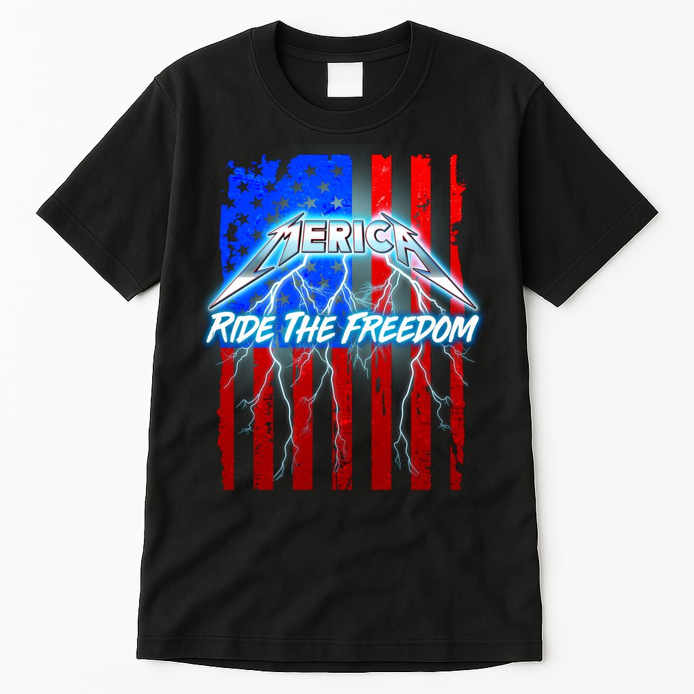 Metal Merica Ride The Freedom Tall T-Shirt