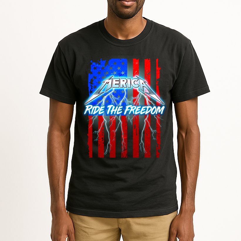 Metal Merica Ride The Freedom Tall T-Shirt