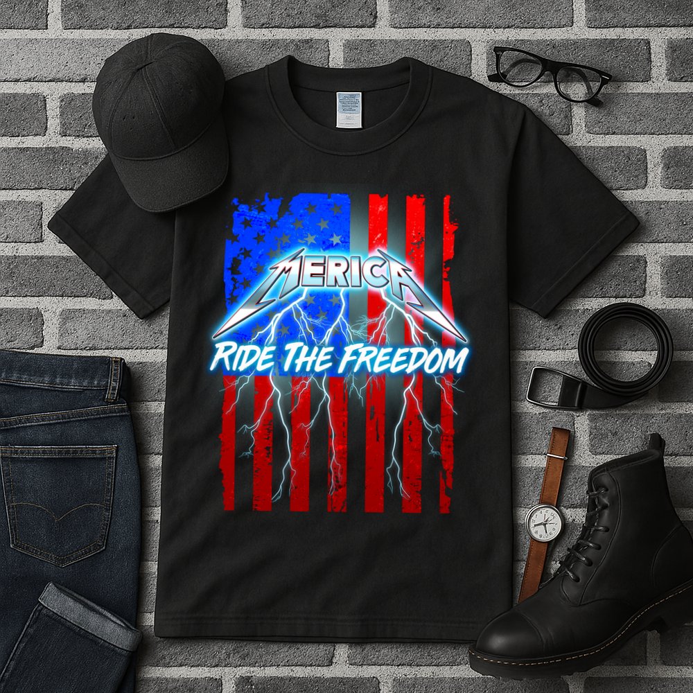 Metal Merica Ride The Freedom Tall T-Shirt
