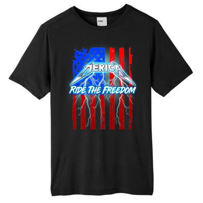 Metal Merica Ride The Freedom Tall Fusion ChromaSoft Performance T-Shirt